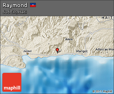 Shaded Relief 3D Map of Raymond