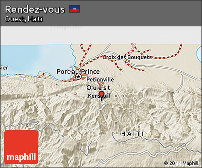 Shaded Relief 3D Map of Rendez-vous