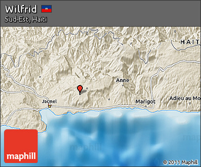 Shaded Relief 3D Map of Wilfrid