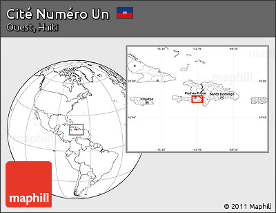 Blank Location Map of Cité Numéro Un