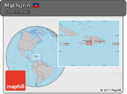 Gray Location Map of Mathurin