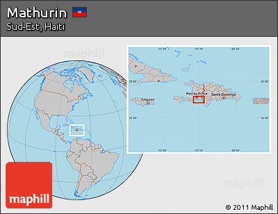 Gray Location Map of Mathurin