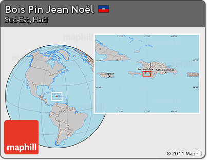 Gray Location Map of Bois Pin Jean Noël