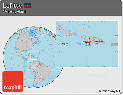 Gray Location Map of Lafitte