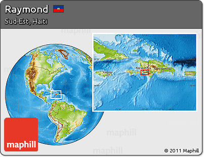 Physical Location Map of Raymond
