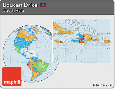 Political Location Map of Boucan Drice