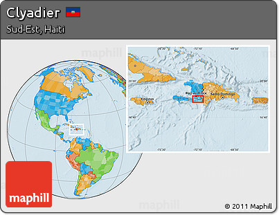 Political Location Map of Clyadier