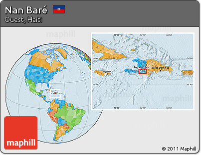 Political Location Map of Nan Baré