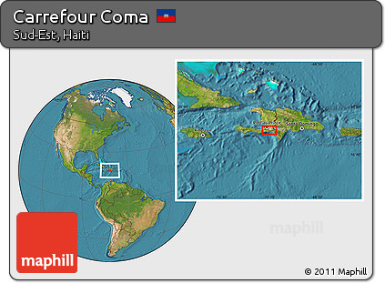 Satellite Location Map of Carrefour Coma