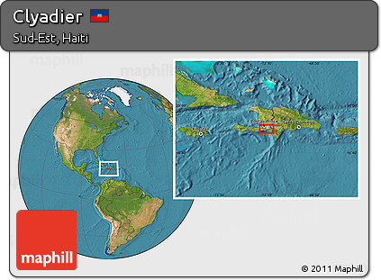 Satellite Location Map of Clyadier
