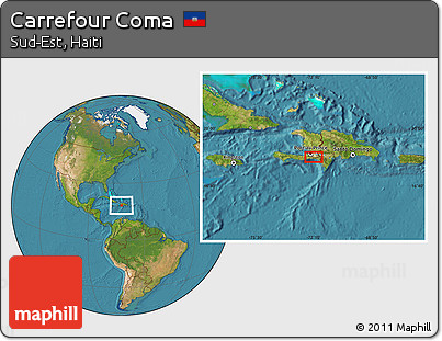Satellite Location Map of Carrefour Coma