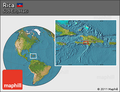 Satellite Location Map of Rica