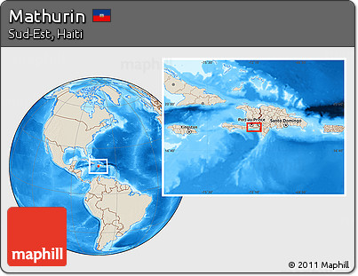 Shaded Relief Location Map of Mathurin