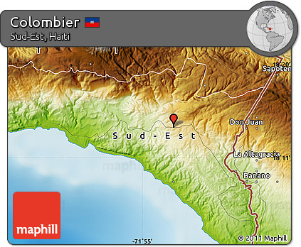 Physical Map of Colombier