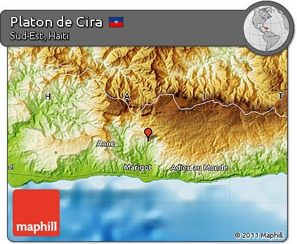 Physical Map of Platon De Cira