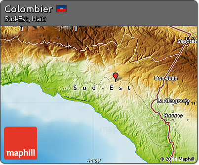 Physical Map of Colombier