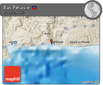 Shaded Relief Map of Bas Petavie