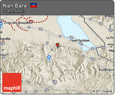 Shaded Relief Map of Nan Baré