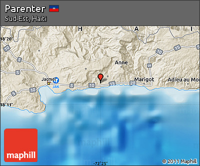 Shaded Relief Map of Parenter