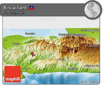 Physical Panoramic Map of Biscaillant