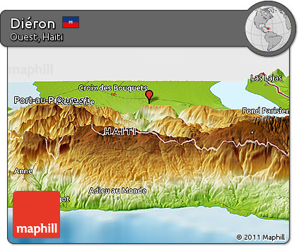Physical Panoramic Map of Diéron