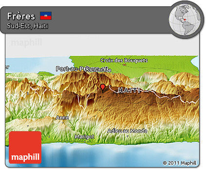 Physical Panoramic Map of Frères