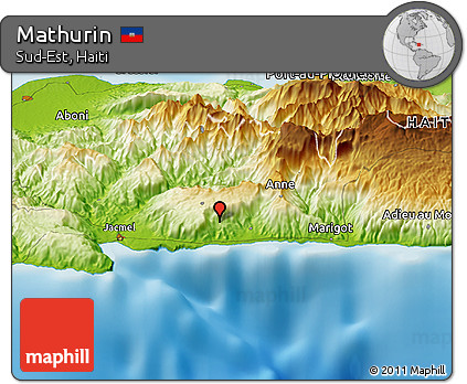 Physical Panoramic Map of Mathurin
