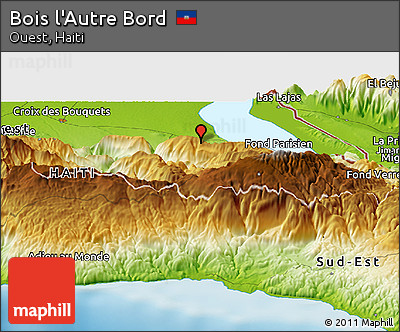 Physical Panoramic Map of Bois L'Autre Bord