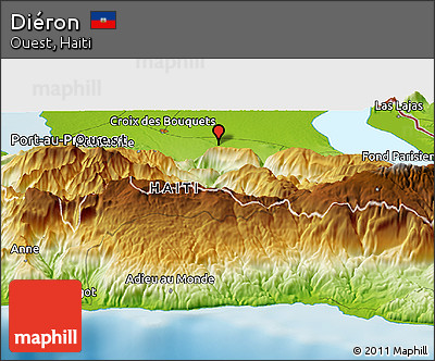 Physical Panoramic Map of Diéron