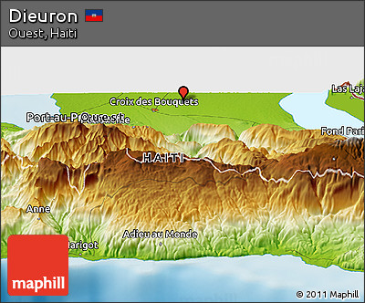 Physical Panoramic Map of Dieuron
