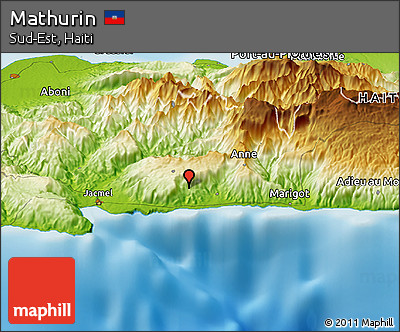 Physical Panoramic Map of Mathurin