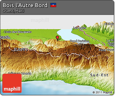 Physical Panoramic Map of Bois L'Autre Bord