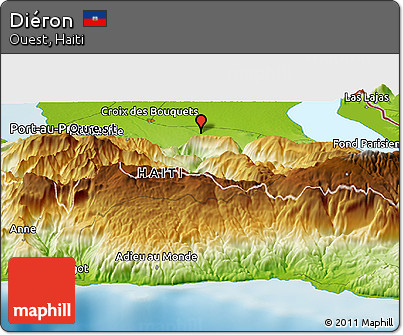 Physical Panoramic Map of Diéron