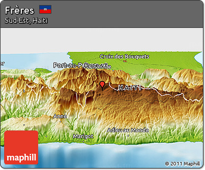 Physical Panoramic Map of Frères