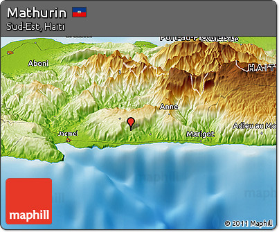Physical Panoramic Map of Mathurin