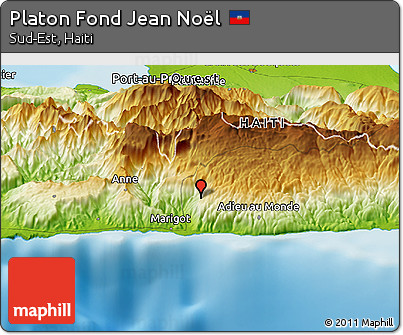 Physical Panoramic Map of Platon Fond Jean Noël