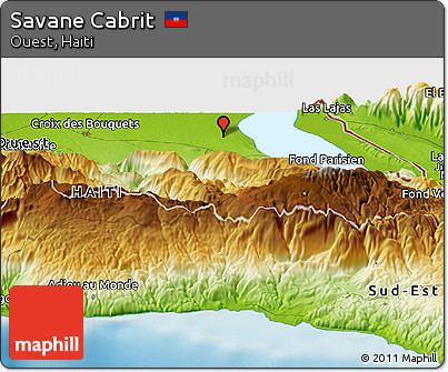 Physical Panoramic Map of Savane Cabrit