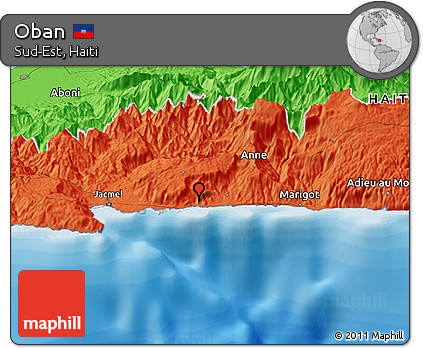 Political Panoramic Map of Oban