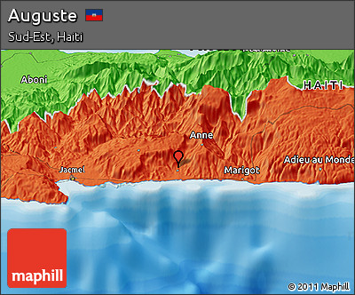 Political Panoramic Map of Auguste