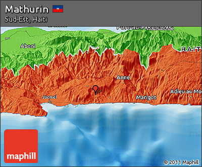 Political Panoramic Map of Mathurin