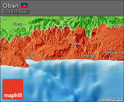 Political Panoramic Map of Oban