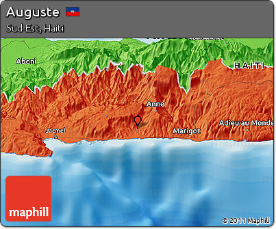 Political Panoramic Map of Auguste