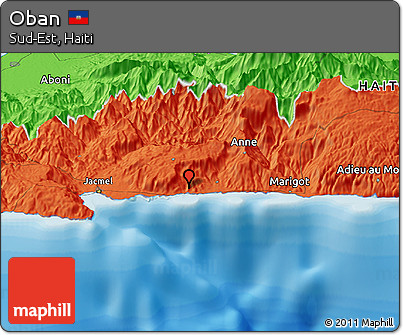 Political Panoramic Map of Oban