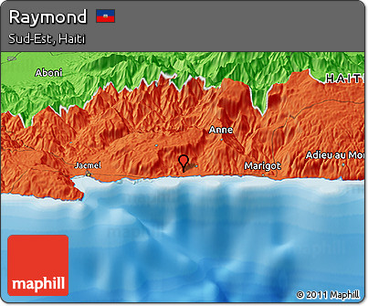 Political Panoramic Map of Raymond