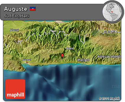 Satellite Panoramic Map of Auguste