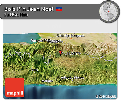 Satellite Panoramic Map of Bois Pin Jean Noël