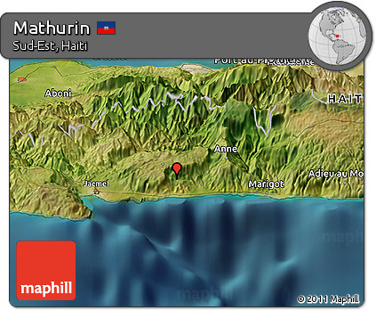 Satellite Panoramic Map of Mathurin