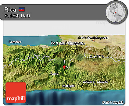 Satellite Panoramic Map of Rica