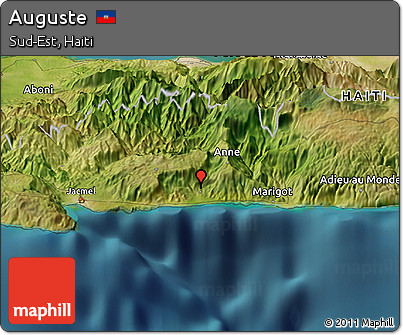 Satellite Panoramic Map of Auguste