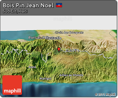 Satellite Panoramic Map of Bois Pin Jean Noël